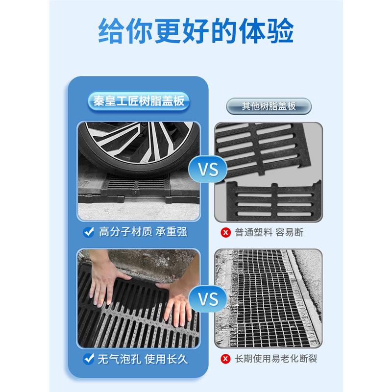 水沟盖板下水道塑料地沟厨房子高分子树脂复合格栅排水沟封口水篦