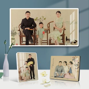 大韩水晶全c家福定制洗照片做成相框放大挂墙制作相片精修照片摆