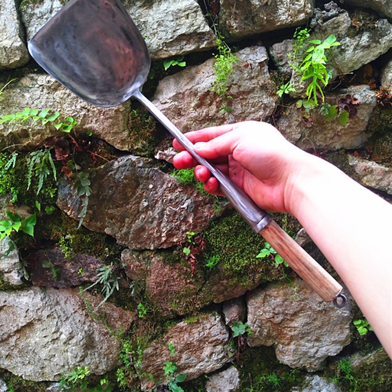 瞿氏铁匠锅铲老式锅铲家用不锈钢纯手工锻打一体成型锅铲炒菜铲子