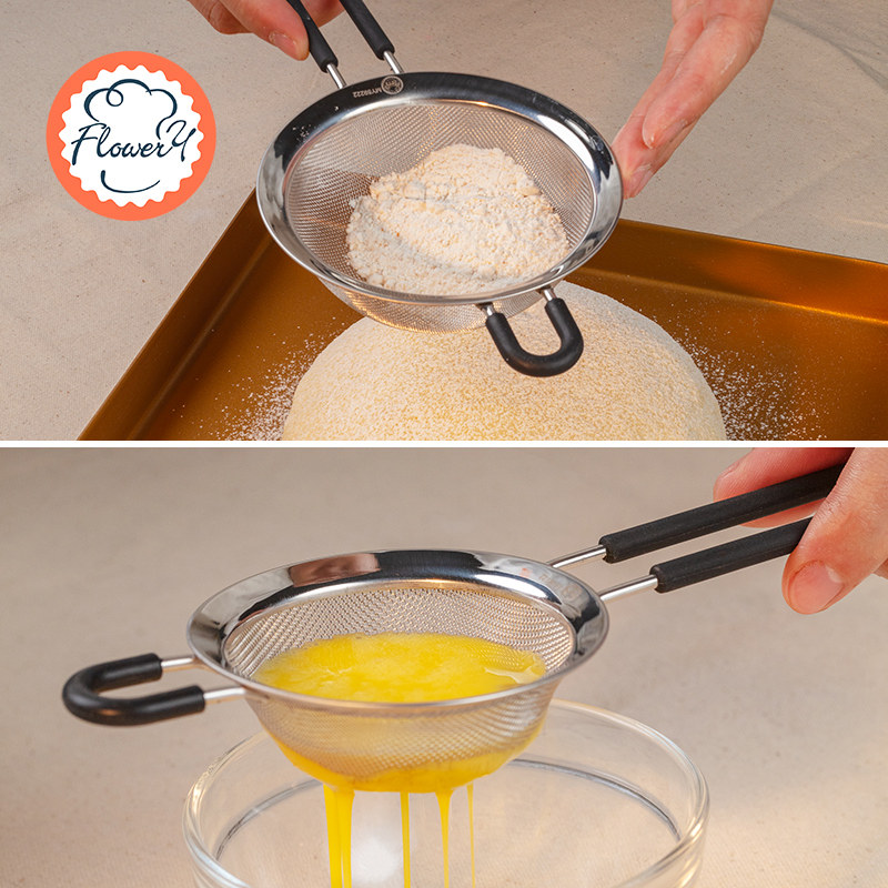 风和日丽漏网筛子面粉筛不锈钢手持过滤网筛超细家用漏勺烘焙工具