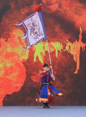 仪仗旗明代军中旗幡汉服舞台展演明朝军队龙旗可调颜色仿古旗帜