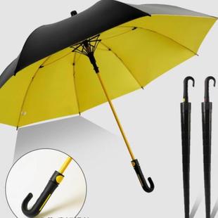 加大高尔夫弯柄雨伞自带防水套长柄伞自动便携晴雨固黑胶遮阳防晒
