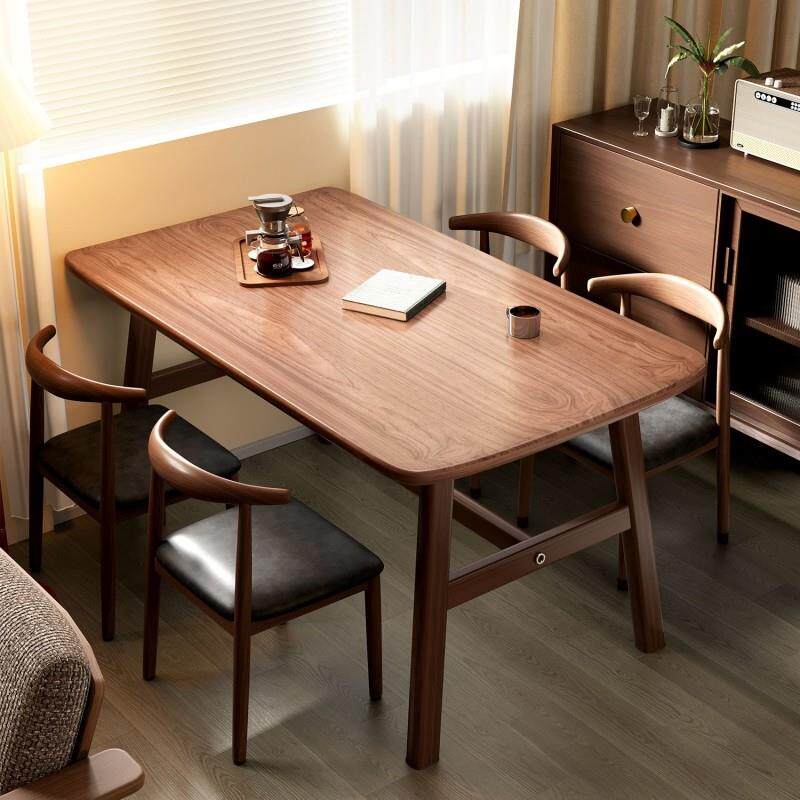 餐桌家用小户型现代简约出租房用长方形饭桌客厅餐饮商用桌椅组合