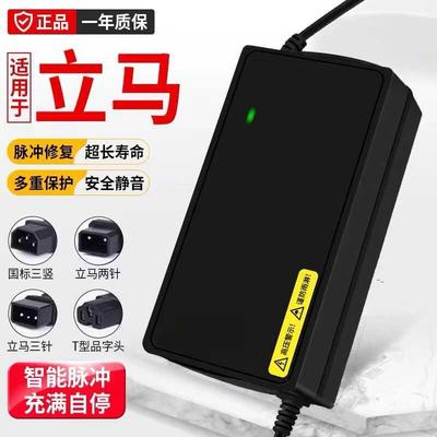 适用立马电动车电瓶充电器48V12AH60V20AH72V通用新国标防触碰