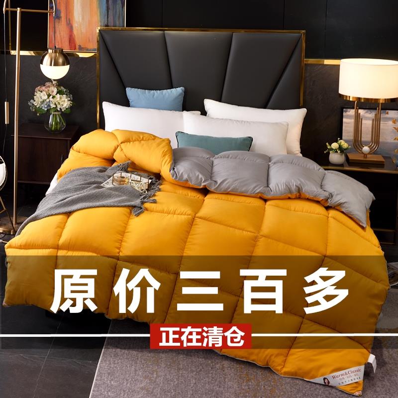 羽丝绒被子冬被加厚保暖太空被芯宿舍四季通用单双人春秋棉被褥子