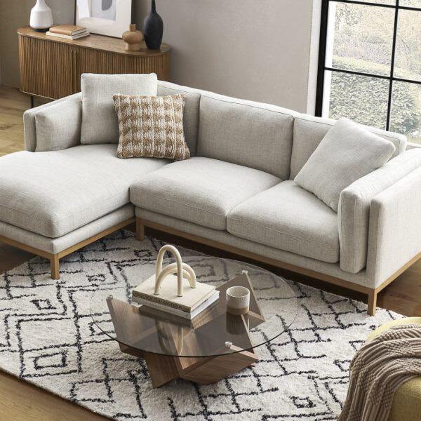 北欧布艺沙发客厅小户型白橡木家具整装日式复古三人位沙发可拆洗