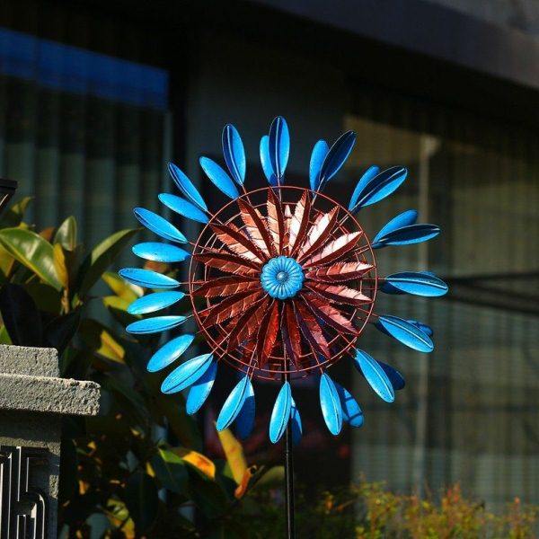 北欧风铁艺太阳能灯风车户外花园装饰旋转庭院别墅幼儿园摆件造景,家居饰品,户外/庭院摆件,淘宝优惠券,粉丝福利购,淘宝优惠卷