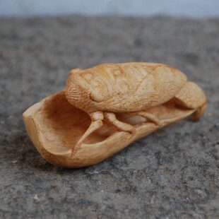 文玩竹根雕【一叶知秋】把玩件竹刻禅意手把件小品送学佛朋友礼物