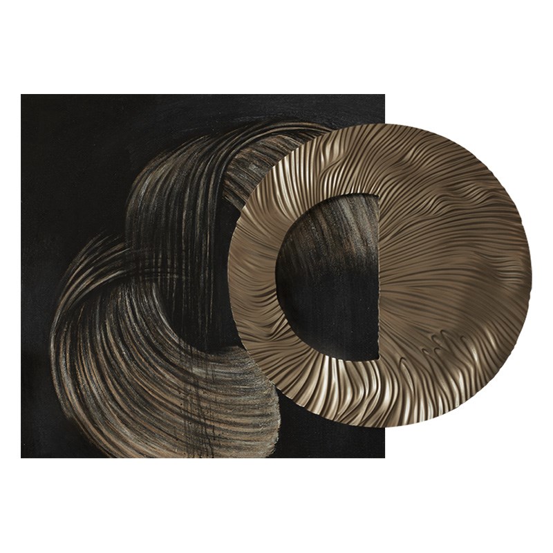 中古风3D立体浮雕手绘肌理画高级感轻奢装饰画客厅沙发背景墙挂画图片