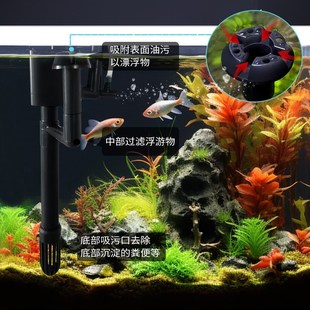 鱼乐多鱼缸过滤制氧一体机客厅小型生态玻璃缸家用桌面造景水族