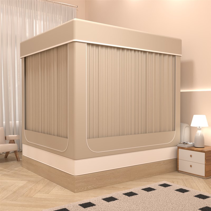 防摔蚊帐家用卧室2024新款强遮光床帘J一体O式床上帐篷免安装蒙古