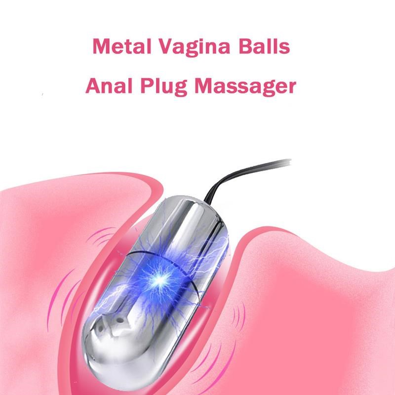 Electric Shock Anal Butt Plug Jump Eggs Clit Stimulate Dildo