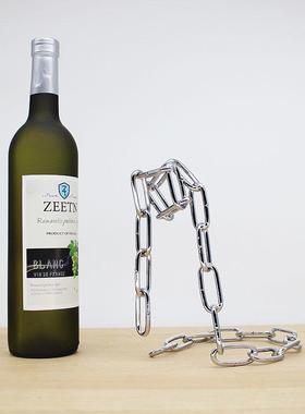 红酒架摆件酒庄客厅家里创意室内玄关酒瓶酒吧悬浮酒柜工艺品装饰