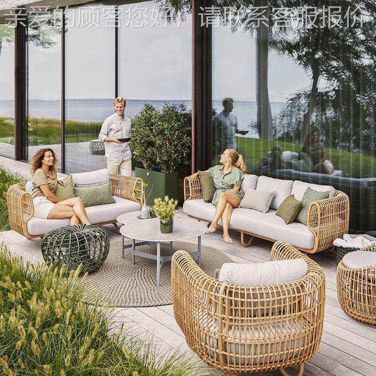 外沙发编藤椅茶几合简约休组闲18庭院民宿阳台家具墅室内户别椅