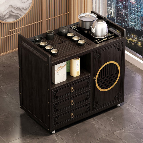 移动边几小推车客厅沙发茶几非实木茶桌家用多功能茶水柜中式茶台
