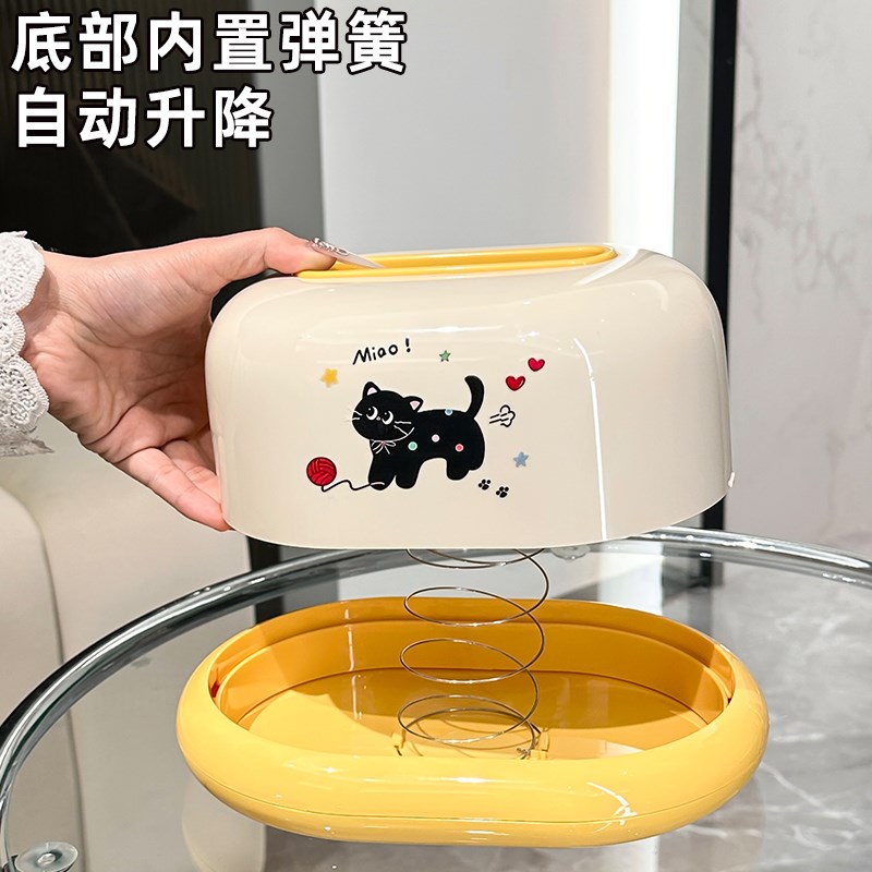 纸巾盒客厅高档轻奢纸抽盒创意可爱抽纸盒家用茶几摆件餐巾收纳盒