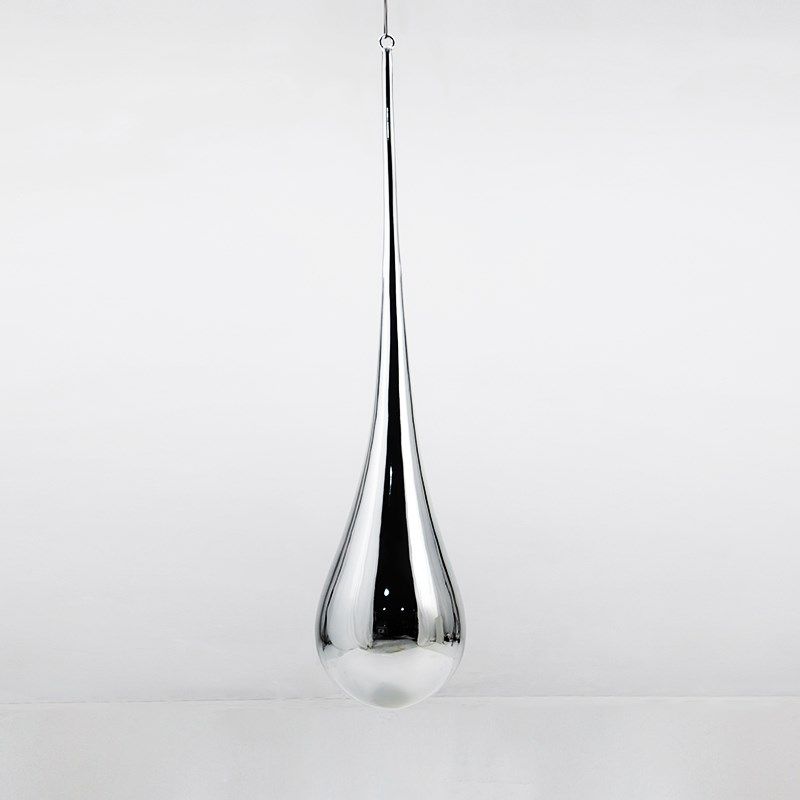 水滴吊饰商场天花板悬挂玻璃钢雕塑电镀售楼处酒店空中装饰品艺术