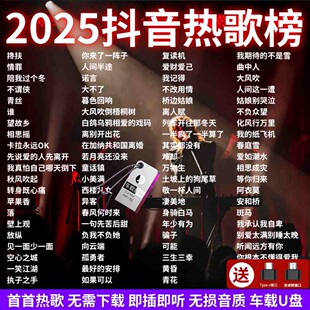 热门歌曲无损高音质优盘2025网络款抖音流行网红新歌车载u盘