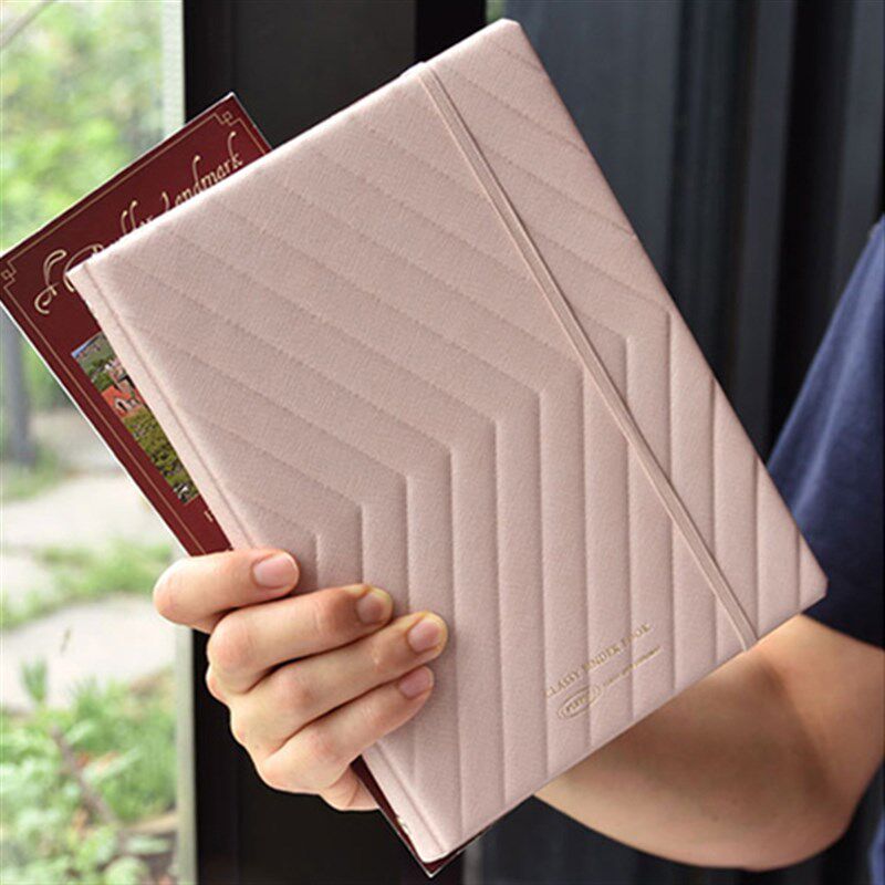 韩国Plepic 绑带皮质斜纹6孔A5活页夹日记本DIY封面套 不含内页
