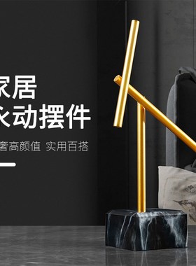 创意桌面摆件永动机钢铁侠办公室科技感反重力自转动混沌摆装饰品