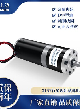 PG32-3157行星齿轮减速微型低速直流电机12V24V可调速正反转马达