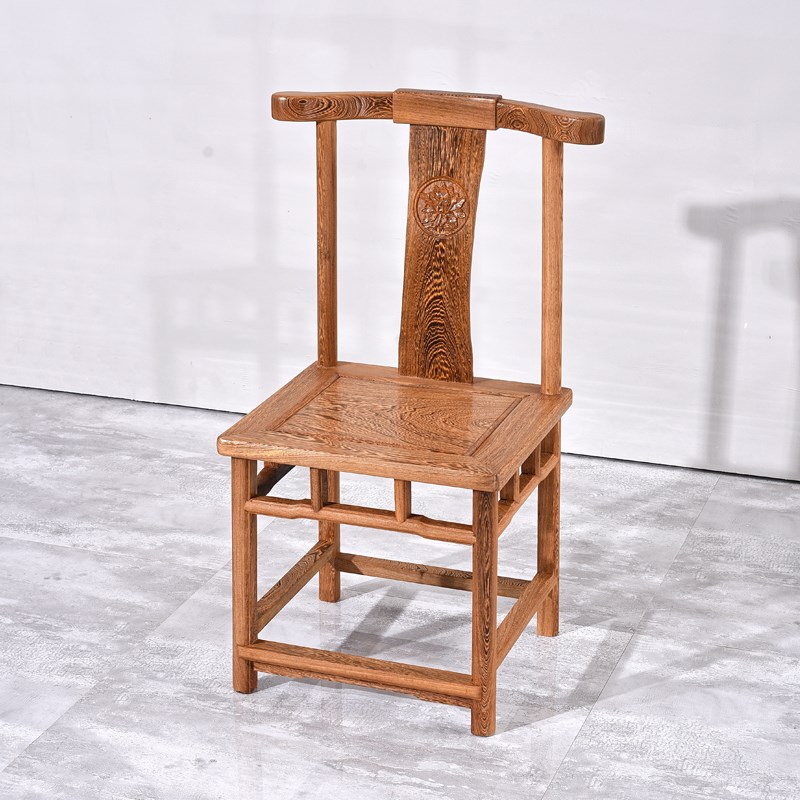 鸡翅木餐椅家用红木茶椅中式实木餐厅餐桌椅子仿古复古茶桌客人椅