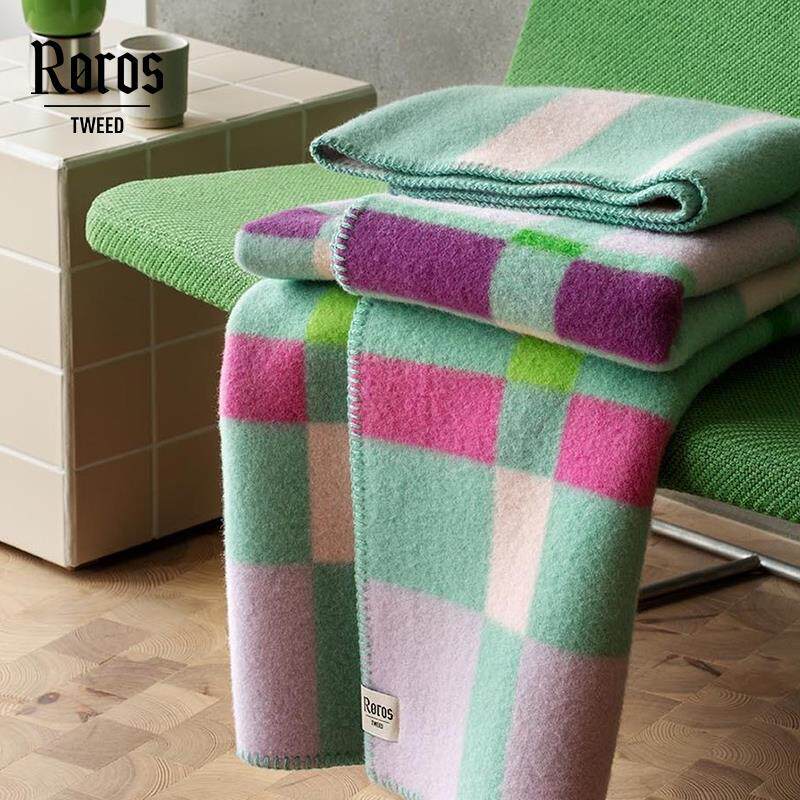 挪威Roros Tweed北欧纯羊毛毯秋冬沙发盖毯家用午睡毯床尾毯子