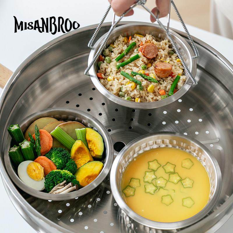 蒸盘芬兰MISANBROO304不锈钢蒸锅专用蒸菜饭碟平底加深电饭锅蒸碗,餐饮具,盘,淘宝优惠券,粉丝福利购,淘宝优惠卷