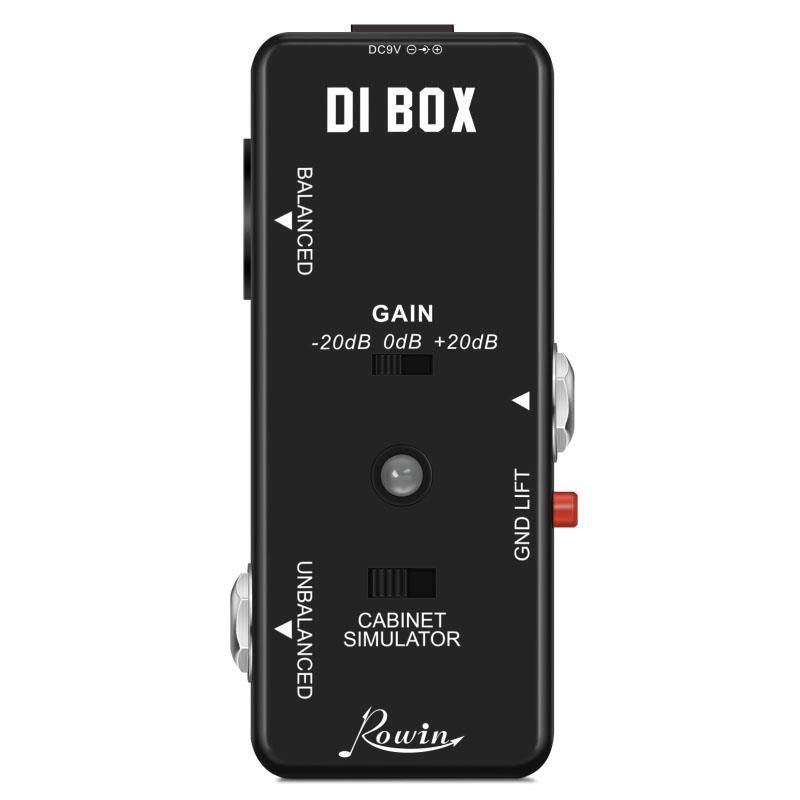 ROWIN电吉他单块效果器DI BOX LEF331阻抗变幻 6.5转卡农输出降噪