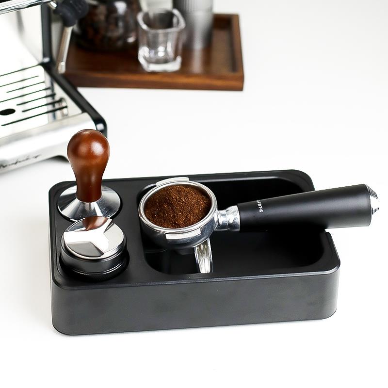 咖啡多功能敲渣盒意式收纳器具手柄支架压粉锤布粉器收纳盒粉渣盒
