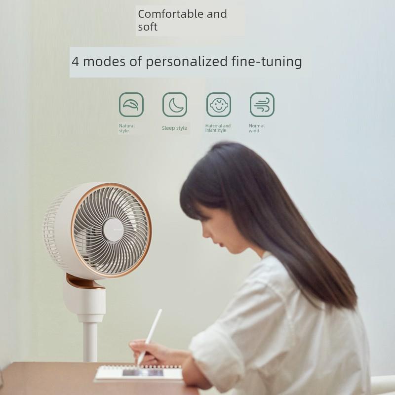 夏普空气循环扇家用轻音落地立式电风扇遥控卧室大风力风扇