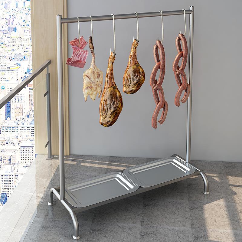 不锈钢挂腊肉架子烧烤鹅晾凉成都羊肉猪肉架子商用阳台挂钩收纳架