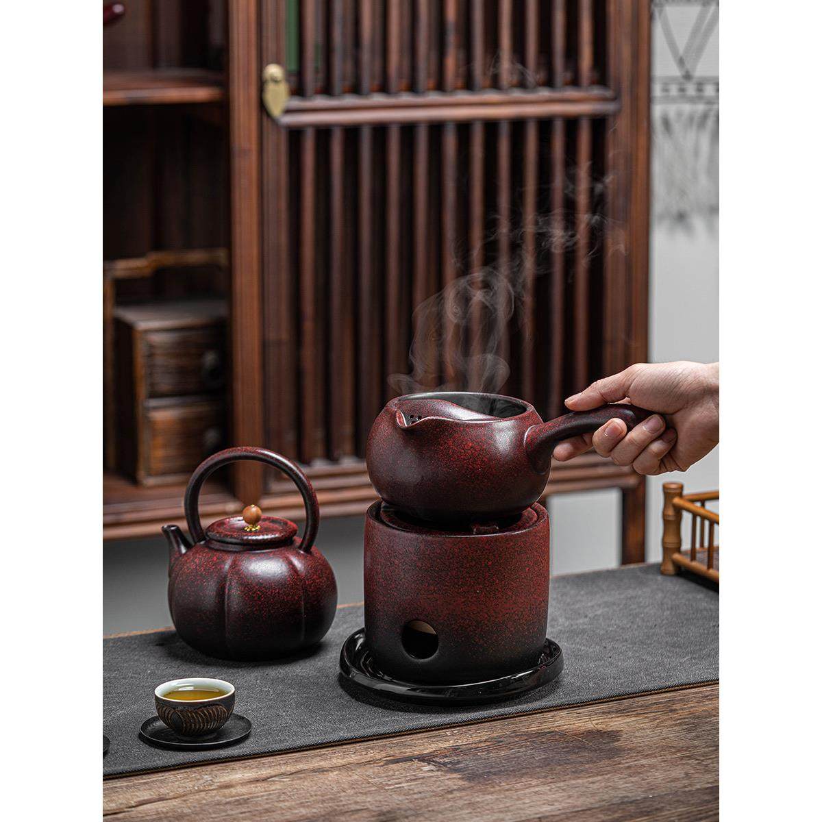 碳炉煮茶器家用陶瓷煮茶壶户外温茶壶烧水壶炒茶壶酒精炭火炉底座