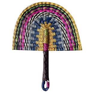 越南海草编织扇子夏天手摇蒲扇非洲元素ins风家用装饰挂件扇手工