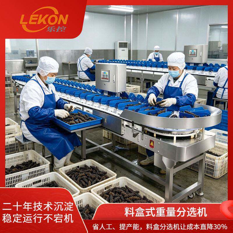 大料盒式全自动重量分选机猪蹄称重鸽子白条鸡虾多级分拣分选机