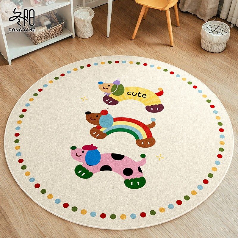 圆形地毯儿童阅读区隔音摇椅电脑椅子垫客厅沙发茶几卧室转椅地垫