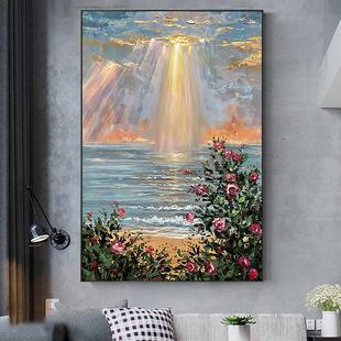 入户玄关装饰画高级砂岩肌理工艺画竖款过道挂画沙发背景墙壁画