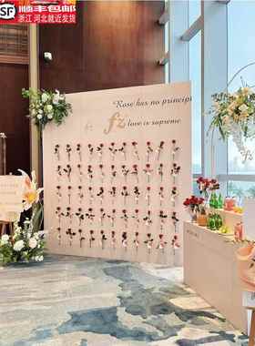 迎宾牌婚礼创意签到板定制活动学校涂鸦签到墙结婚diy笑脸kt板