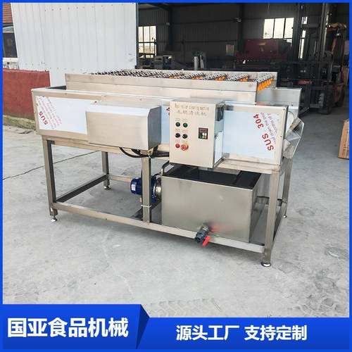 莲藕山药清洗机萝卜平行式毛辊清洗机喷淋毛辊大枣清洗机