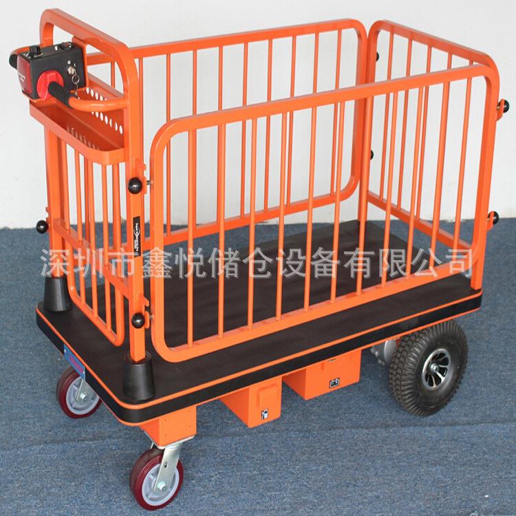 带护栏银行电动平板车电动工具车档案馆电动推车医院电动搬运车