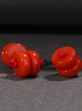 满纯色珠隔珠散珠对7瓦腰级毕业 南红红玛瑙珠柿子隔片8mmmm西肉