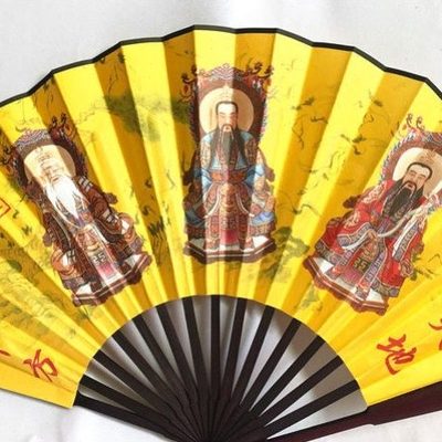 法器道家用品道士法扇绢丝布折扇三清扇子上清太清天师五雷扇