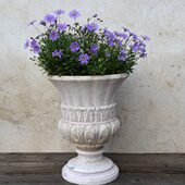 格 田园杏 色 花器 风陶盆高脚杯简约 花盆粗陶 做旧欧式 清鲜