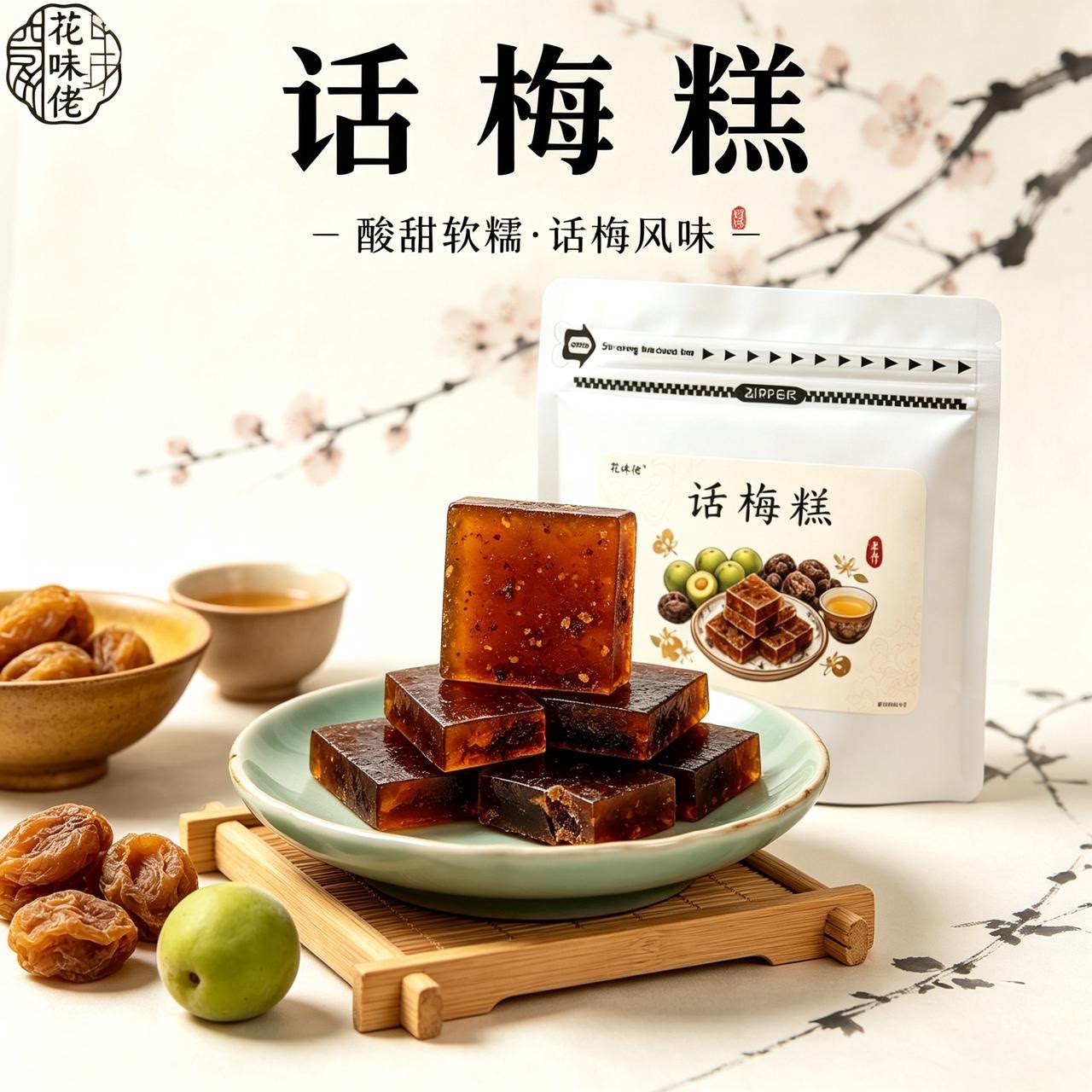 花味佬话梅糕手作蜜饯独立装