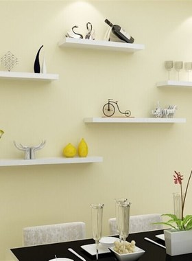 实木一字隔板电视柜 白色烤漆搁板 墙上置物架层板壁挂背景墙定制