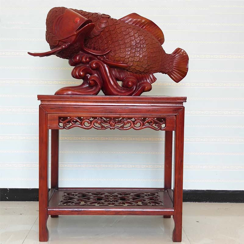 实木花架置物架客厅中式长方形桌花几简约小茶几木质花架子鱼缸架