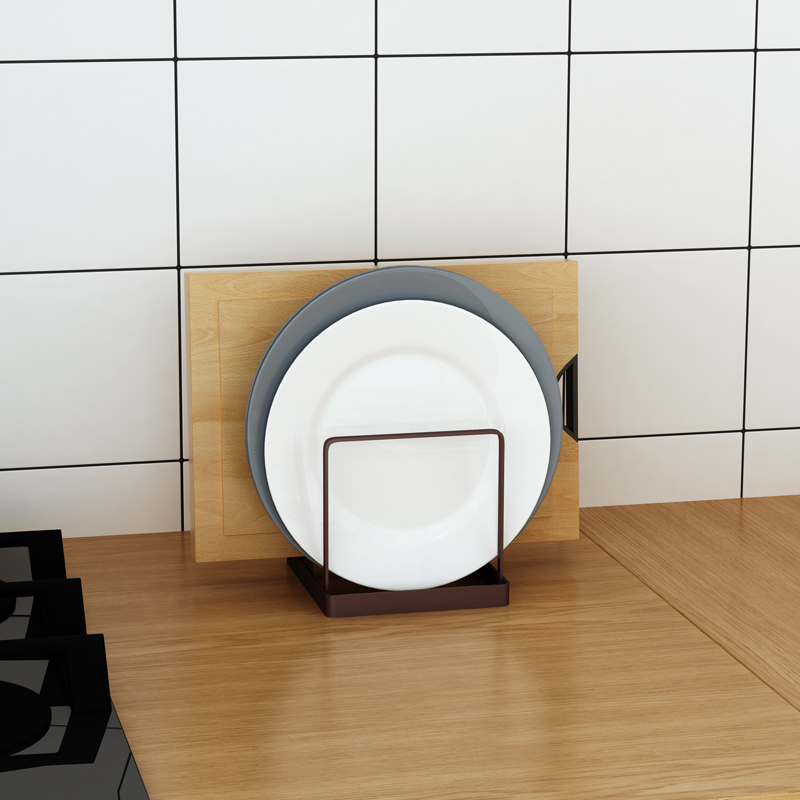 御仕家台面砧板锅盖架坐式收纳厨房菜板放置沥水落地置物神器架子