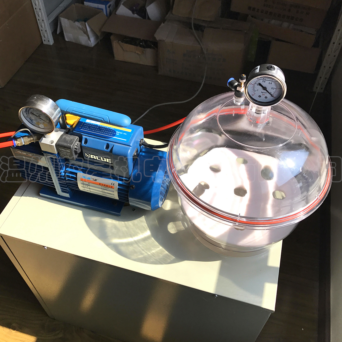 PC-3塑料真空干燥器双抽阀带压力表实验室脱泡机干燥器250 300