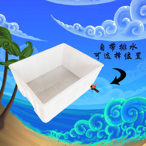 乌龟缸白色龟缸龟缸龟箱大号带排水养龟箱塑料箱白乌龟箱鳄养殖箱
