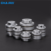 LK3铝合金法兰联轴器台阶式 双膜片连轴器单膜弹性伺服电机带键槽